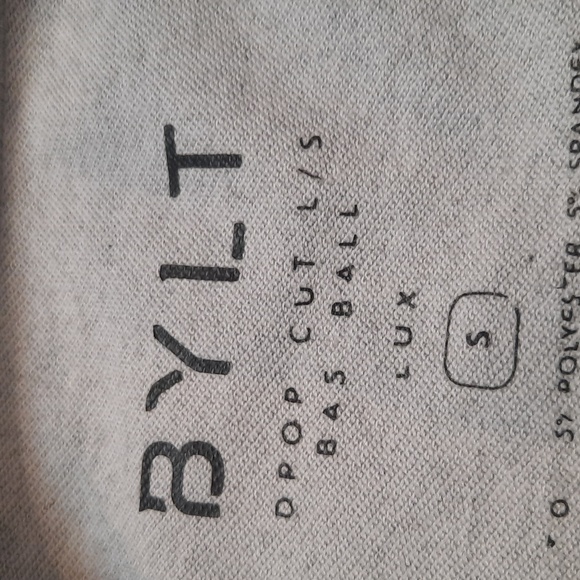 BYLT Drop Cut Long Sleeve Baseball Shirt - Picture 2 of 3